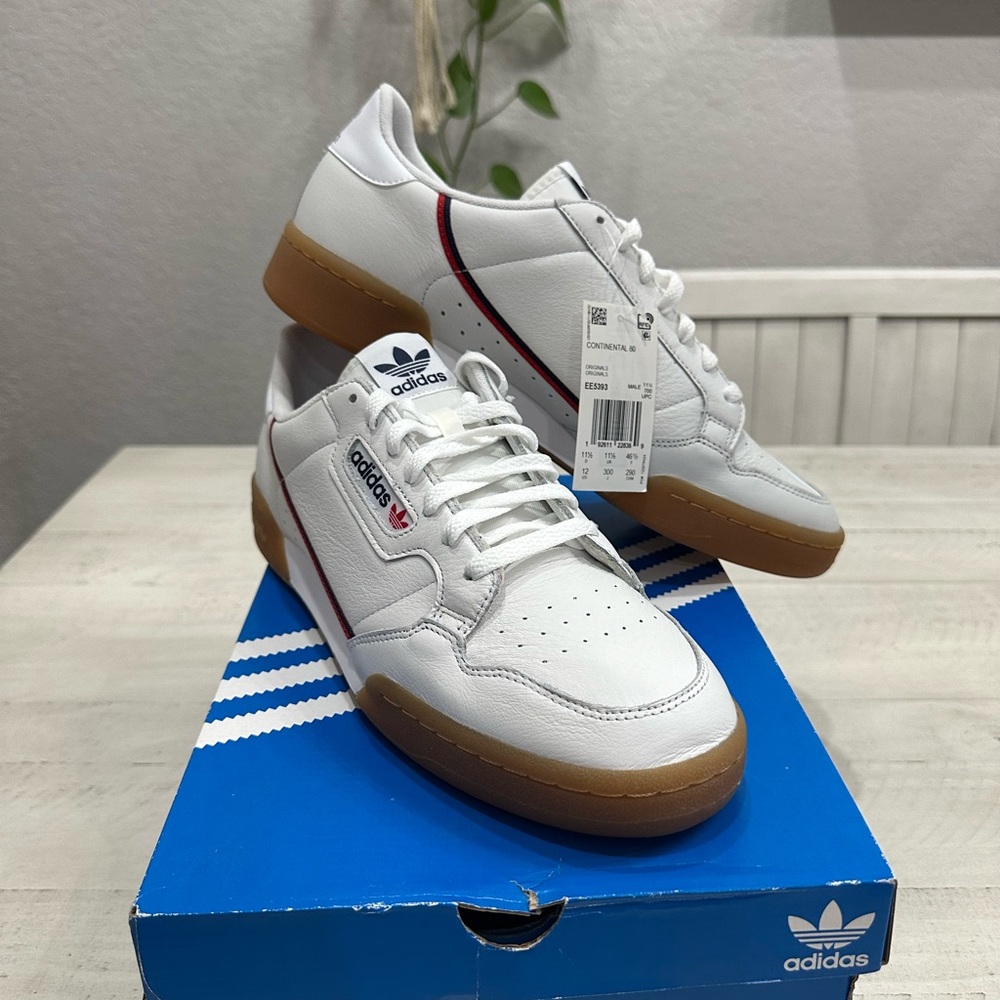 Adidas White and Red Sneakers
